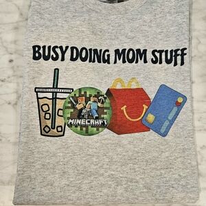 Minecraft Mom shirt busy doing mom stuff humor cute coffee mama
